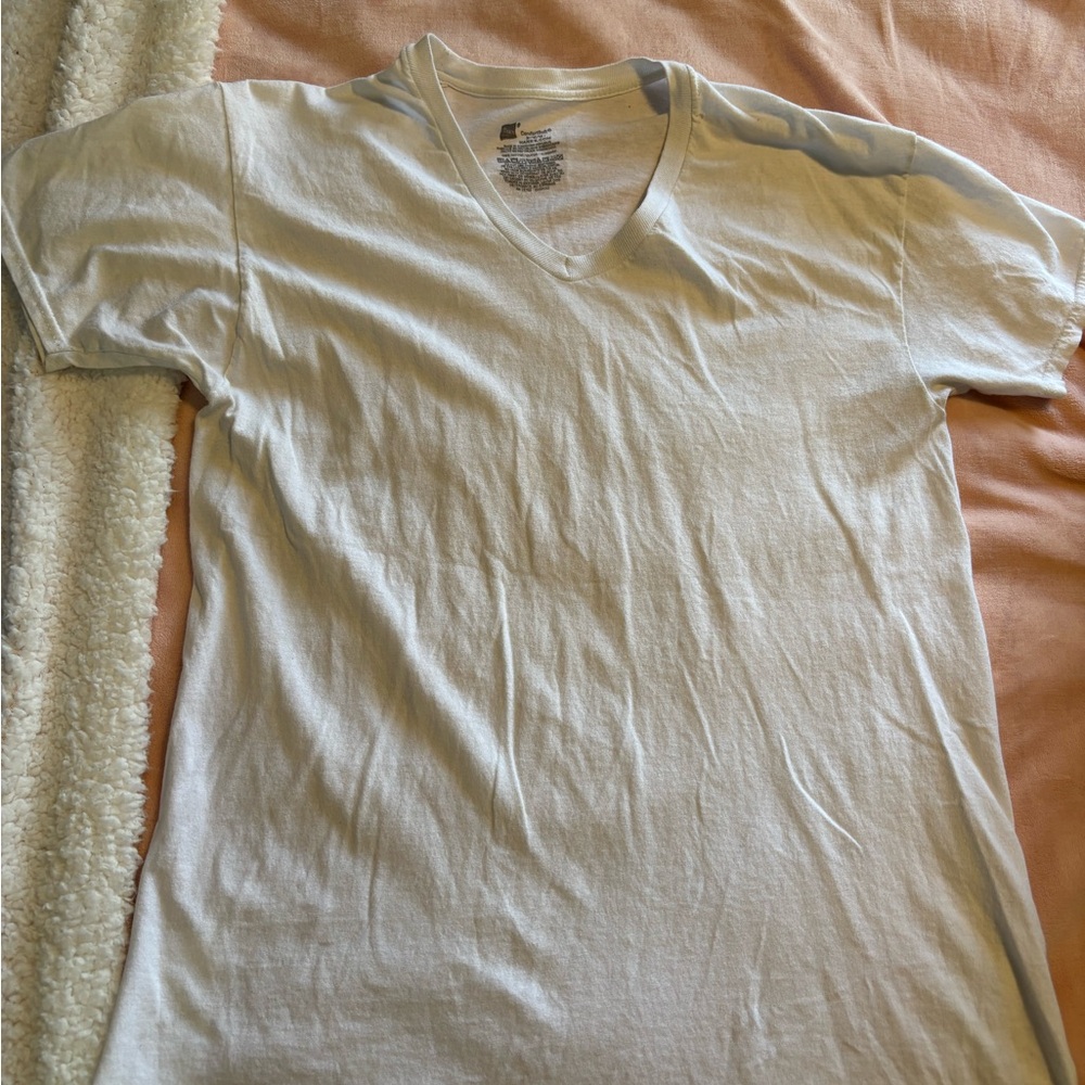Men's White V-Neck T-Shirt